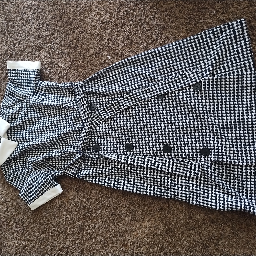 Shelby & Palmer Black and White Houndstooth Dress